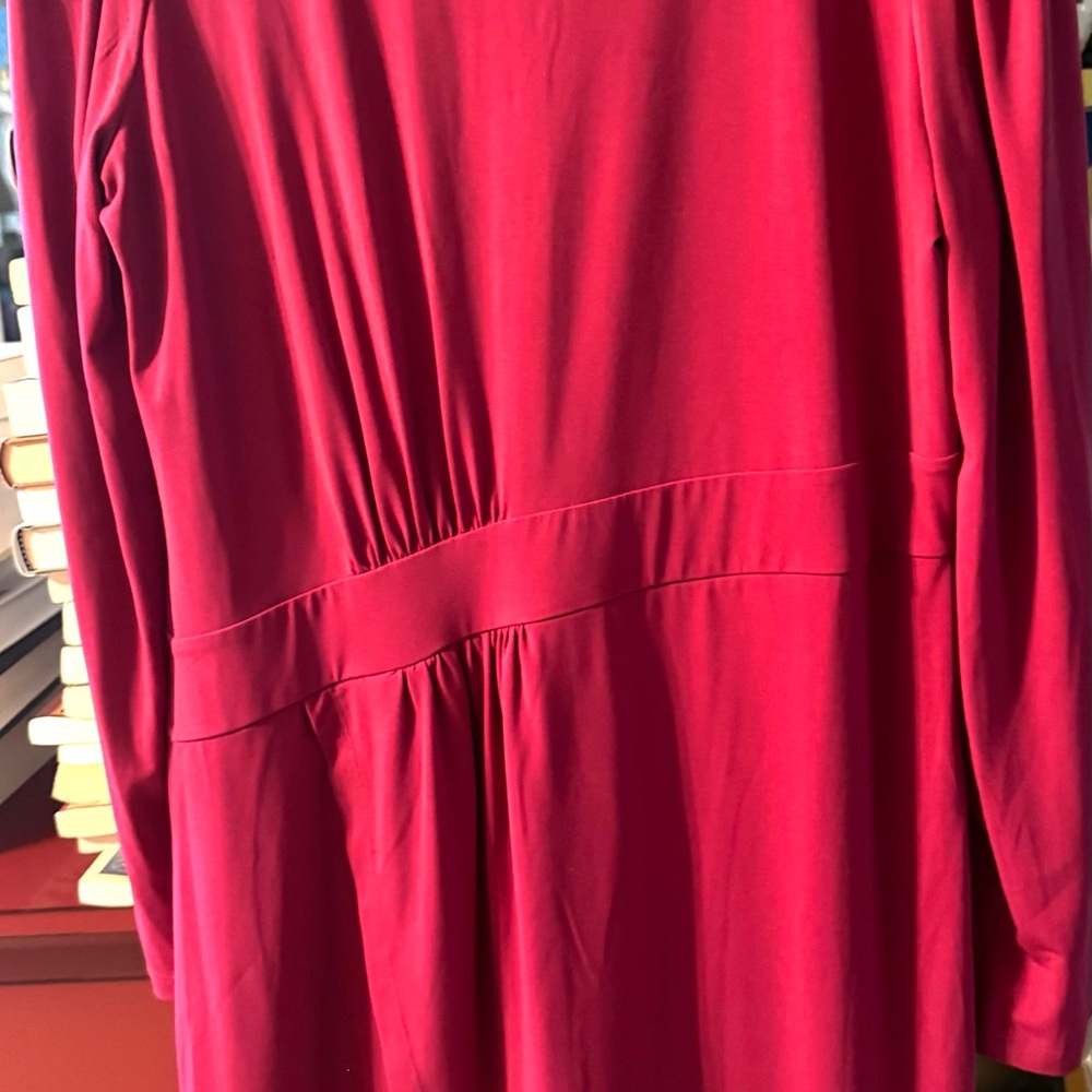 Like NEW: Michael Kors raspberry pink Long-Sleeve Dress 💗 VERY flattering!!